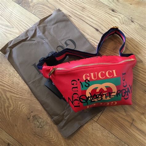 gucci red bum bag|unisex Gucci backpack.